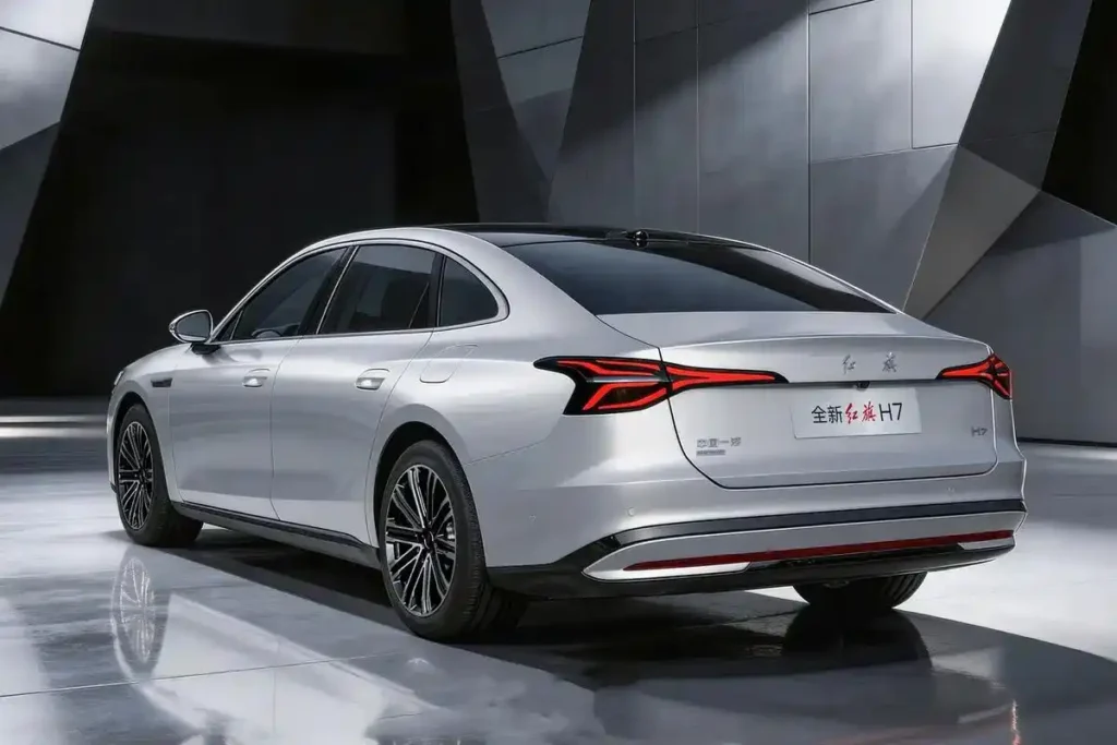 Hongqi H7 PHEV price announcement with exterior view of the sedan